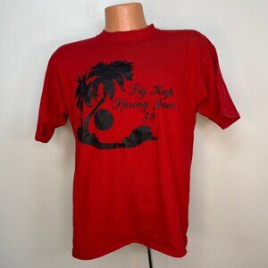 Vintage 1970s Sig Kap Spring Jam 78 T-Shirt, Mayo Spruce Size Medium-Large